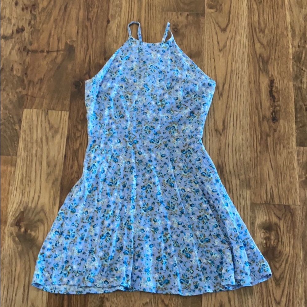 Floral high neck dress